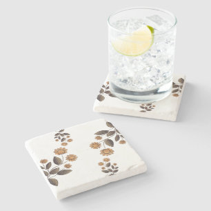 Porta-copo De Pedra Flores de ouro