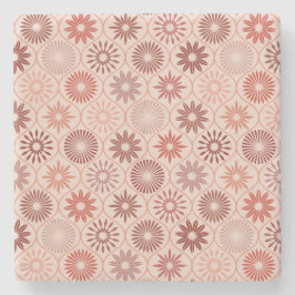 Porta-copo De Pedra Flores Ogee Boho