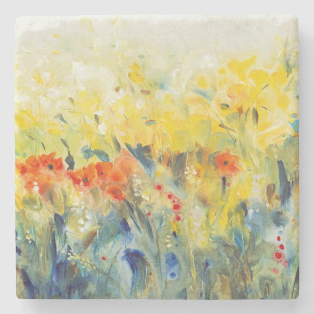 Porta-copo De Pedra Flores Sway II (Frente)