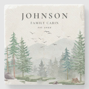 Porta-copo De Pedra Floresta Montanha Russa Familiar de Cabina