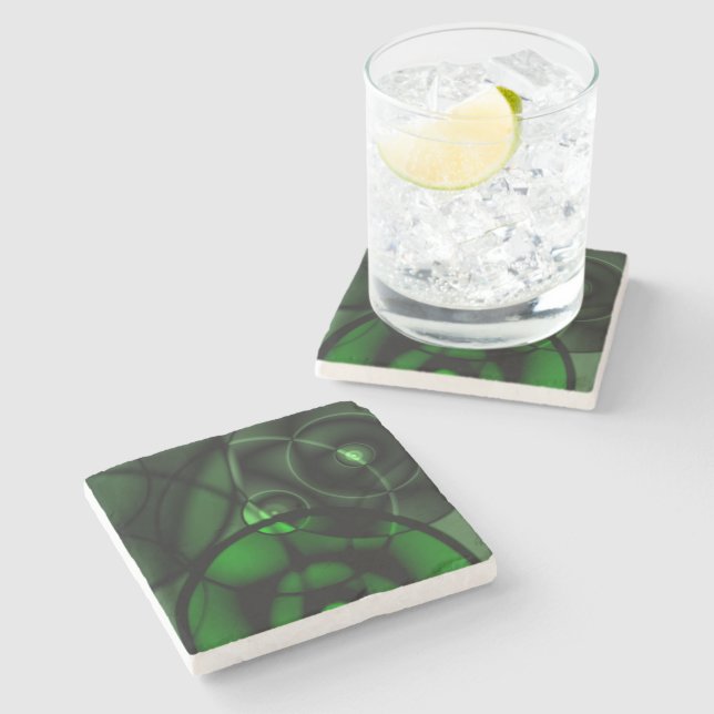 Porta-copo De Pedra Floresta Verde (Lateral)