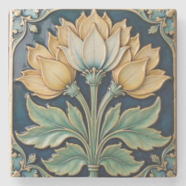 Porta-copo De Pedra Florestas Amarelas e Brancas Porta copos Pedra