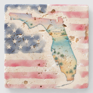 Porta-copo De Pedra Florida Stone Coaster