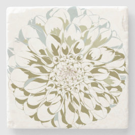 Porta-copo De Pedra Flower stone coaster - dahlia