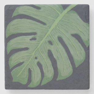Porta-copo De Pedra Folha de Monstera