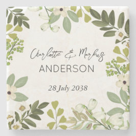 Porta-copo De Pedra Folhagem de Jardim - Papel de Festa de casamento d