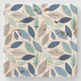 Porta-copo De Pedra Folhas