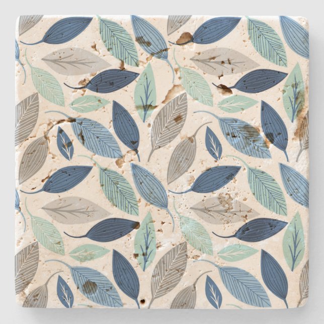 Porta-copo De Pedra Folhas (Frente)