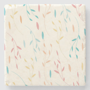 Porta-copo De Pedra folhas de árvores