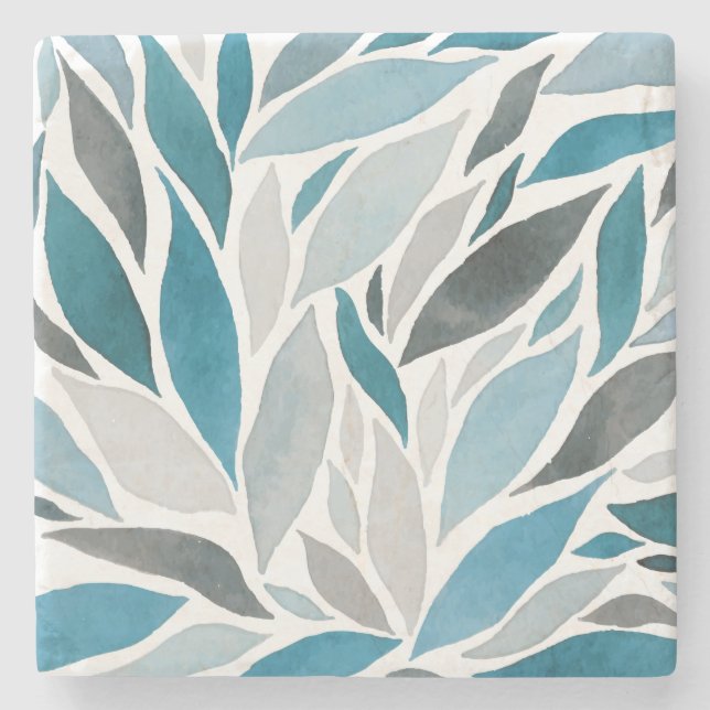 Porta-copo De Pedra folhas de árvores (Frente)