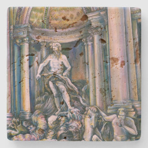 Porta-copo De Pedra Fontana Di Trevi, Roma, Itália