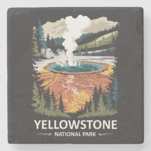 Porta-copo De Pedra Fonte Termal do Parque Nacional de Yellowstone