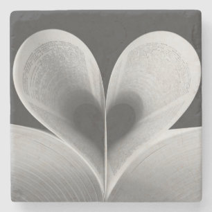 Porta-copo De Pedra Forma do Coração do Livro de Amor