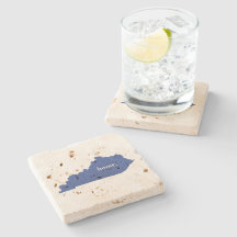 Forma Silhouette do Mapa do Estado do Kentucky Blu