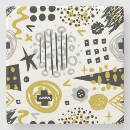 Porta-copo De Pedra Formas de Abstrato de Arte Coloridas Modernas