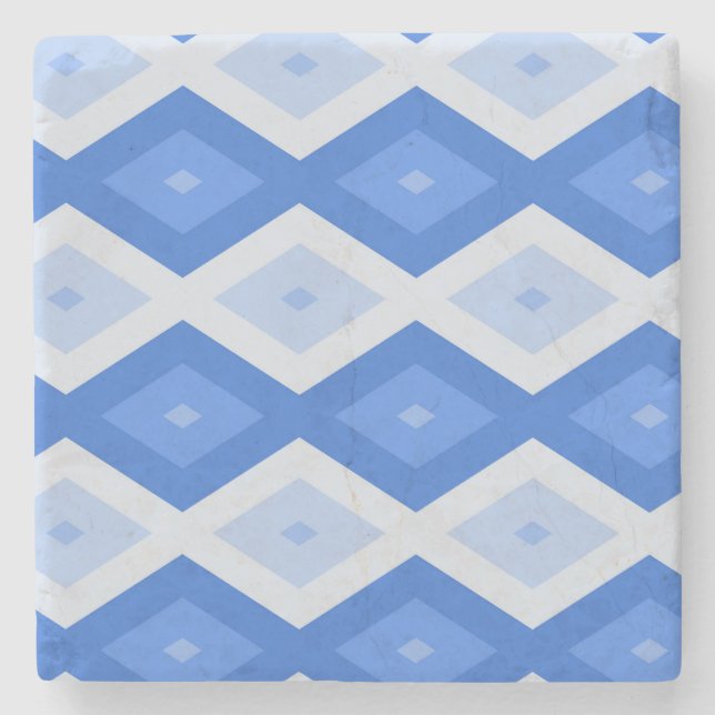 Porta-copo De Pedra Formas de diamante azul (Frente)