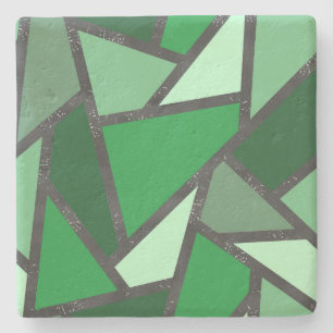 Porta-copo De Pedra Formas de vidro coloração verde