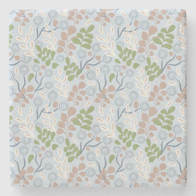 Porta-copo De Pedra Formas orgânicas botânicas (Frente)