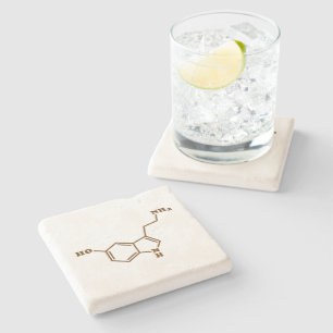 Porta-copo De Pedra Fórmula química molecular da serotonina