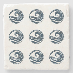 Porta-copo De Pedra Forte Onda