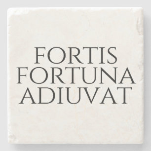 Porta-copo De Pedra Fortis Fortuna Adiuvat