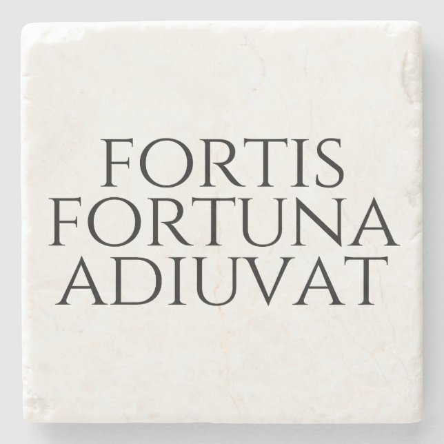 Porta-copo De Pedra Fortis Fortuna Adiuvat (Frente)