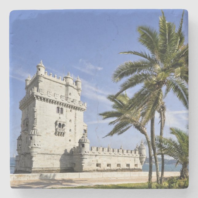 Porta-copo De Pedra Foto da Torre Belém, Lisboa, Portugal (Frente)