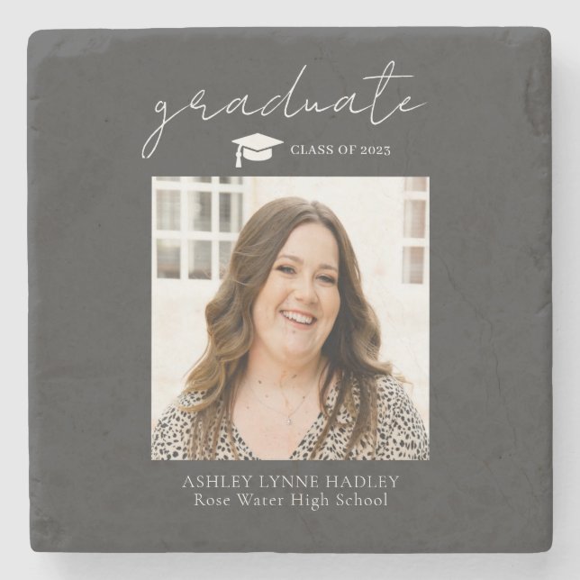 Porta-copo De Pedra Foto do Formando 2023 (Frente)