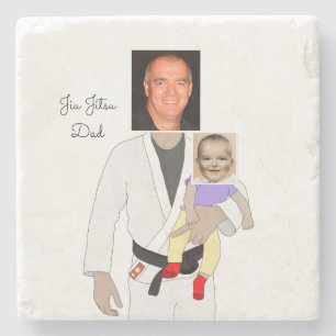 Porta-copo De Pedra Fotos personalizadas e texto manuscrito do Pai Jiu