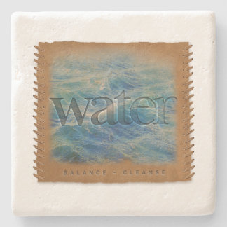 Porta-copo De Pedra Four Elements - Water - Limestone Coaster