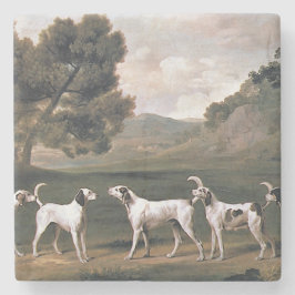 Porta-copo De Pedra Foxhounds in a Rural Landscape (por George Stubbs)