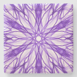 Porta-copo De Pedra Fractal Roxo Médio