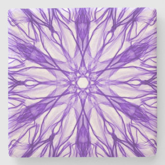 Porta-copo De Pedra Fractal Roxo Médio