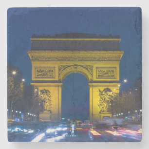 Porta-copo De Pedra França, Paris. O Arc de Triomphe e o