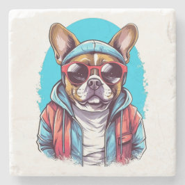 Porta-copo De Pedra Frenchie French Bulldog Dog