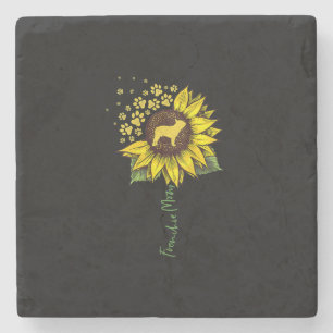 Porta-copo De Pedra Frenchie Mãe Sunflower French Bulldog Gift