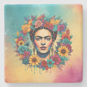 Porta-copo De Pedra Frida Kahlo