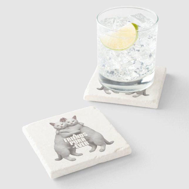 Porta-copo De Pedra Friends Purr-Ever (Lateral)