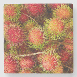 Porta-copo De Pedra Fruta de Rambutã no Mercado Can Duoc