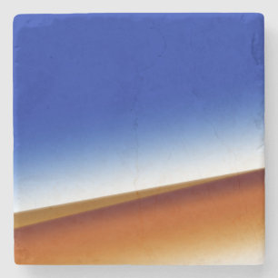 Porta-copo De Pedra Fundo de arte de textura abstrata branca marrom az