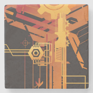 Porta-copo De Pedra Fundo de intervalo mínimo técnico