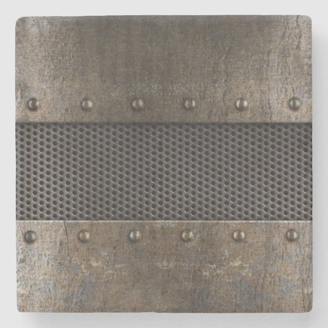 Porta-copo De Pedra Fundo do metal do Grunge (Frente)