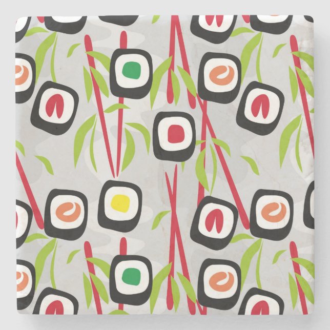 Porta-copo De Pedra Fundo do sushi (Frente)