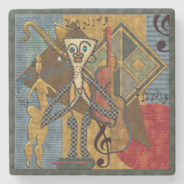 Porta-copo De Pedra Funky Hot Jazz Marble