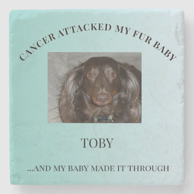 Porta-copo De Pedra Fur Baby Courage & Healing Design (Frente)