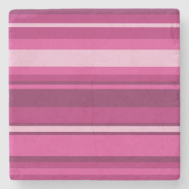 Porta-copo De Pedra Fuschia stripes