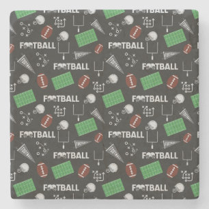 Porta-copo De Pedra Futebol divertido em preto
