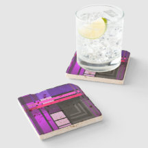 Future Perfect Plaid Stone Coaster