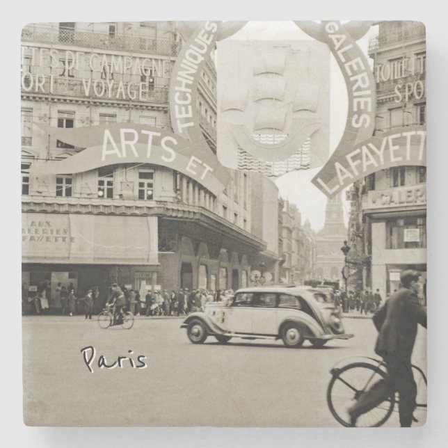 Porta-copo De Pedra Galeries Lafayette Paris Haussmann 1940 Fotografia (Frente)