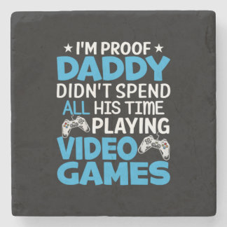 Porta-copo De Pedra Gamer Art All My Pai Time Reproduzindo Jogos